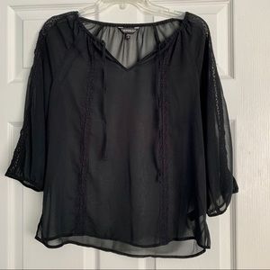 Black Mesh Top from Express